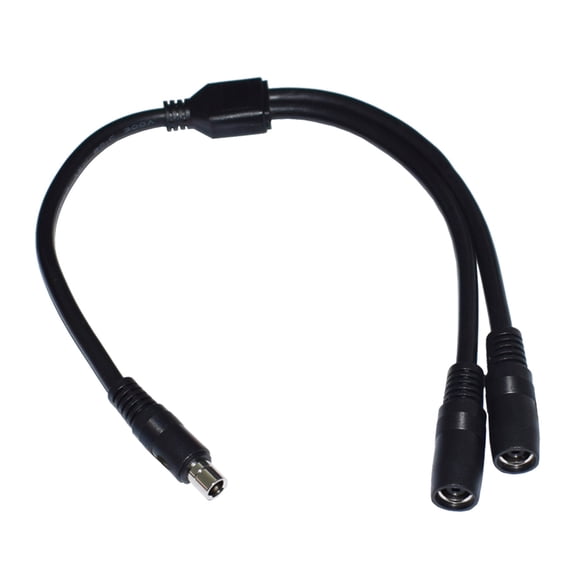 40cm/15.75inch DC8020 1 Male to Two Female Power Splitter Cord Connecting Wire 2 In 1 Charging Cable for Solar Panel