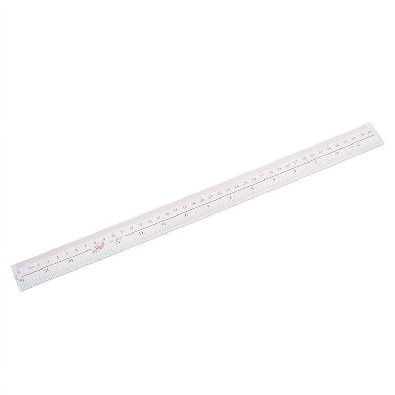 2 Pack 40cm Ruler Plastic Ruler Straight Ruler Plastic Measuring Tool  Transparent Ruler Long Ruler with Inches and Metric Measuring for Student  School