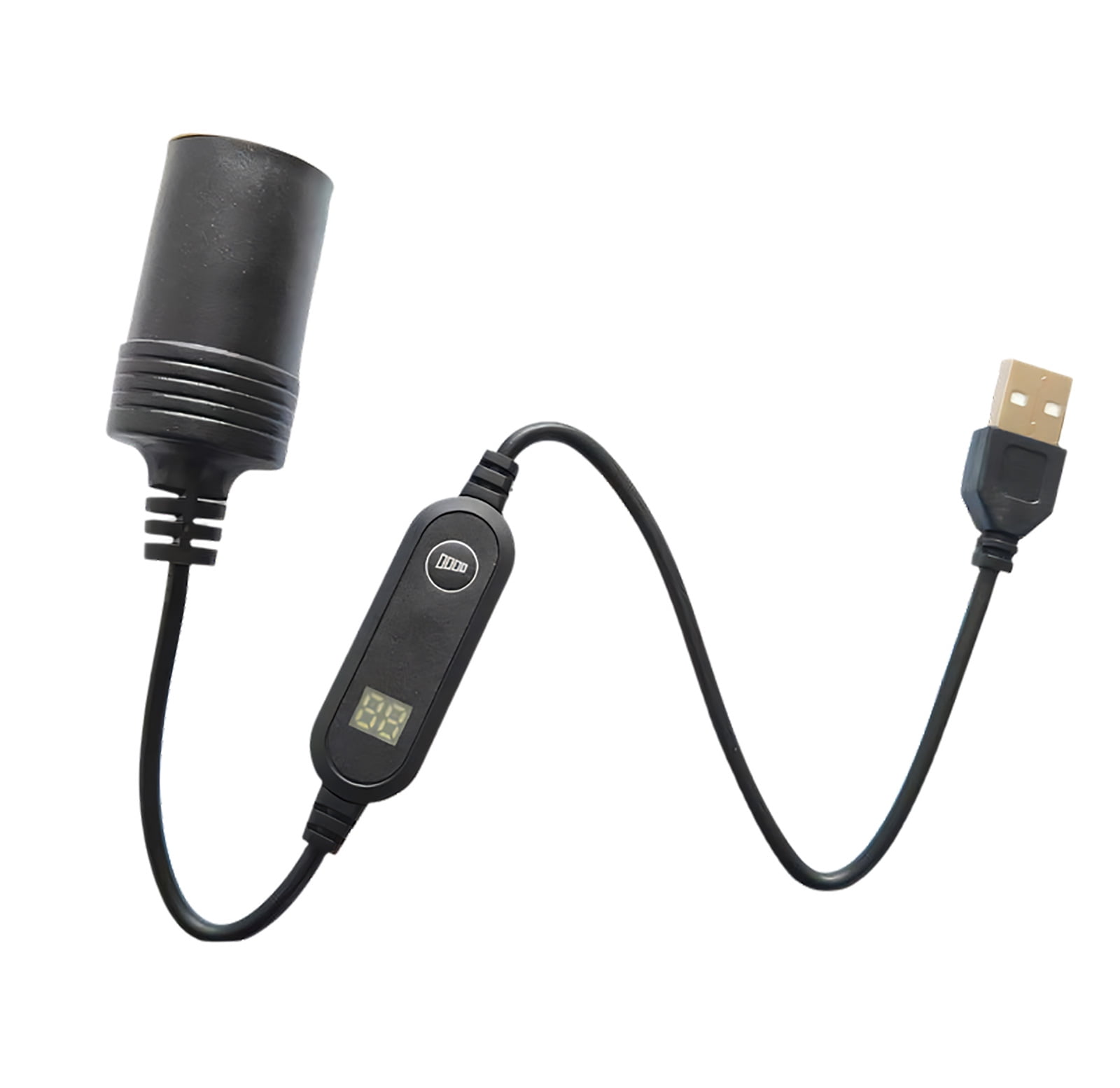 40cm Adjustable Output USB To 12V Car Socket Power Cord For Travel ...