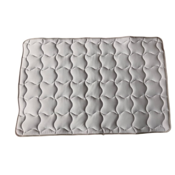 40cm Breathable Textile Pet Cooling Blanket, Solid Grey Washable Summer Heat Dissipation Mat, Lightweight Foldable Rest Pad for Small Cats Kittens Mini Puppies Indoor Crate Sofa Us