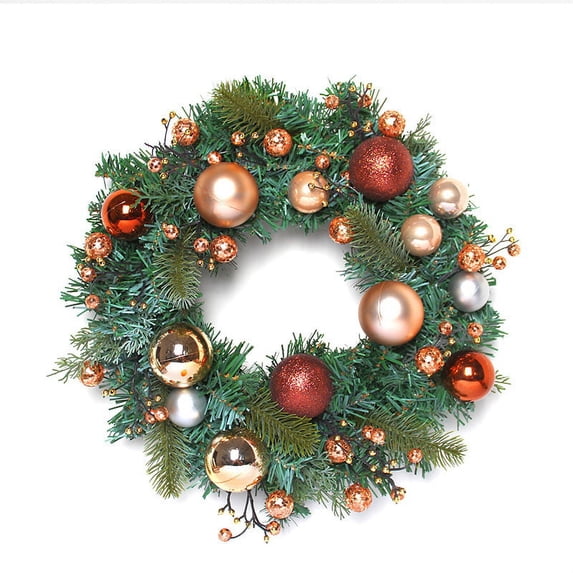 40cm Christmas Wreath, Merry Christmas Wreath for Front Door Pine Cone and Berry Decorated Wreath Christmas Decorations A4