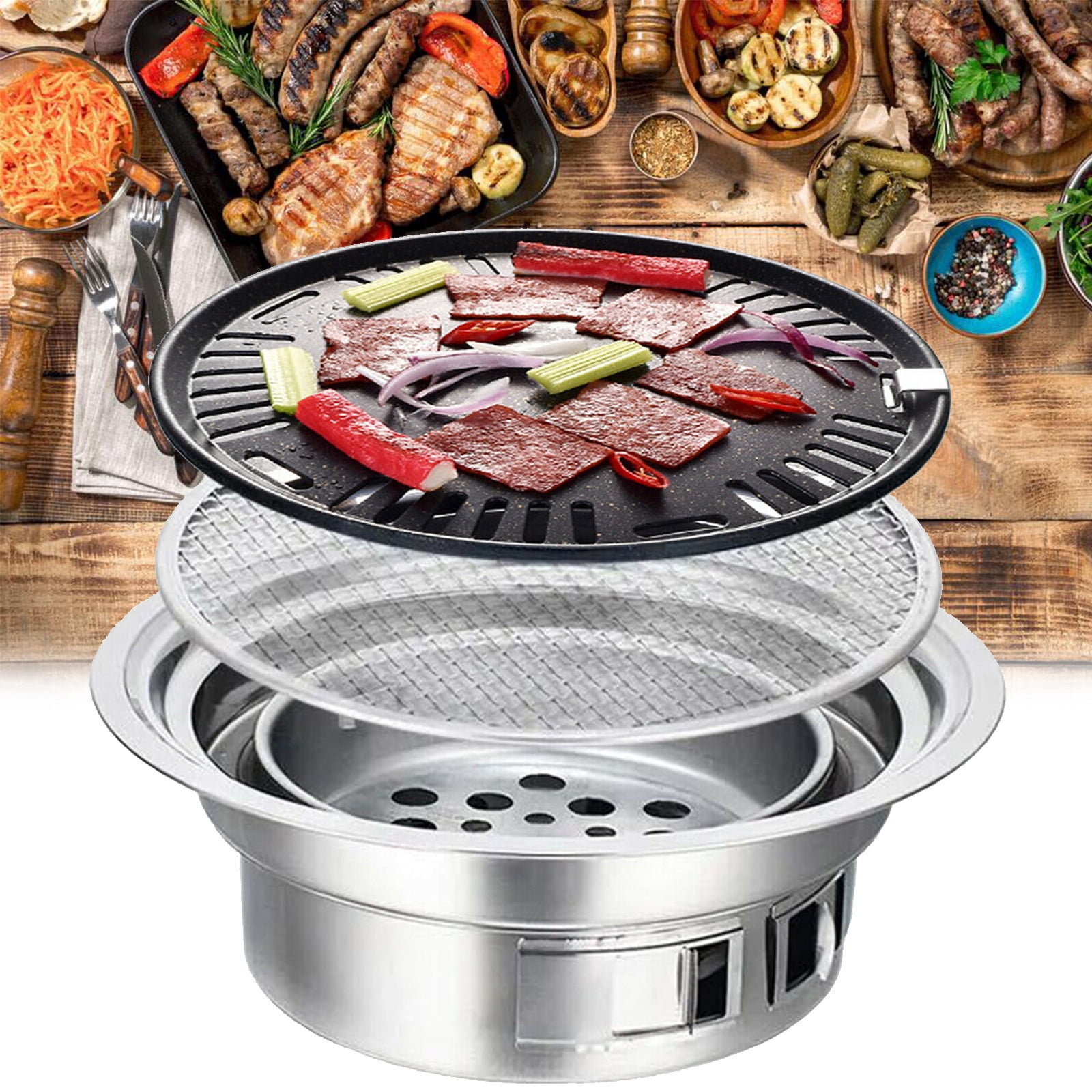 40cm Korean Style Table Charcoal Portable BBQ Grill Stove Outdoor Camping Picnic