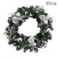 thumbnail image 1 of 40cm LED Christmas Wreath With Artificial Pine Cones Berries And Flowers Holiday Front Door Hanging Decoration Couronne Noel, 1 of 6