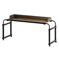 thumbnail image 1 of WETLA 40cm Over Bed Table, Overbed Table with 360 Degree Wheels, Mobile Bed Desk with Baffle, Length Height Adjustable Standing Workstation Table, 1 of 8