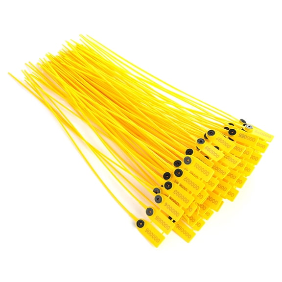 40cm Plastic Security Seals, Tamper Proof Cable Ties 100 Pack, Numbered For Logistics  Warehouse