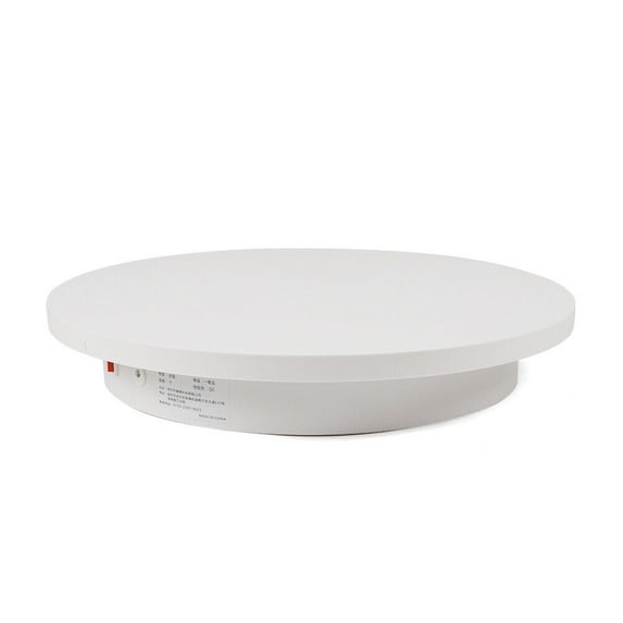 40cm Remote Control Two-Way Electric Turntable 360° Display Stand Base Rotating White