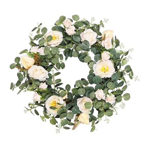 40cm Round Door Wreath Spring Summer Window Garland Party Home Lintel