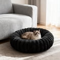 thumbnail image 1 of 40cm Ultra-Soft Rabbits Fleece Pet Kennel - Winter Warm Enclosed Dog & Cat Bed, Black, 1 of 6