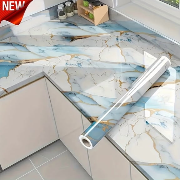 40cm kitchen self-adhesive wallpaper cabinet countertop contact paper PVC waterproof and oil-proof wallpaper wall sticker