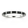 thumbnail image 1 of .40ct Baguette Cut Five black diamond moissanite 18K White Gold Over Silver Wedding Band, 1 of 4