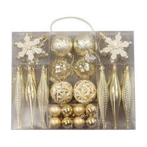 40ct Shatterproof Christmas Ball Ornaments Set - Clear Hanging Tree Decorations for Xmas, Valentine, Wedding & Spring, 40Pcs Assorted Shining String Holiday Party Decor
