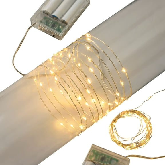 40ct. Warm White LED String Lights with Silver Wire by Ashland - 2ct.