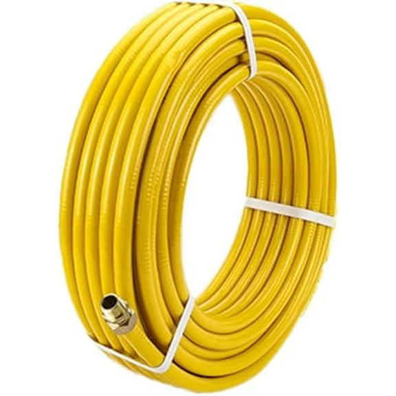 40ft 1/2'' Flexible Gas Line Hose, 40FT CSST Corrugated Stainless Steel Tubing Pipe, Natural Gas Line Propane Pipe Conversion Kit Grill Hose with 2 Male Adapter Fittings$$Garden & Patio