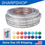 Gamexcel 40 ft RGB LED Strip Rope Light, Waterproof Color Changing Lights with Remote for Indoor Outdoor Decor