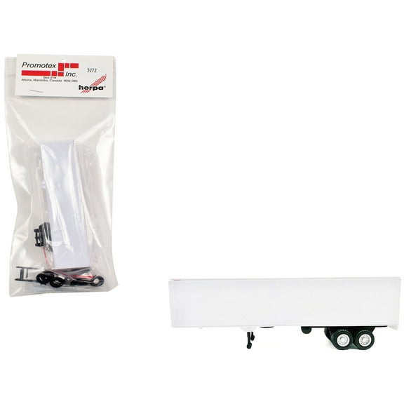 40ft Dry Van Trailer White 1/87 (HO) Plastic Model by Promotex