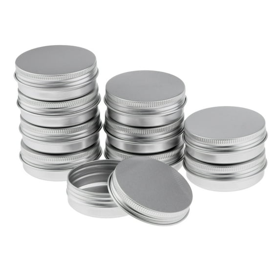 40g 10 Pack Aluminum Tin Cans, Metal Tin Jar Empty Round Lid Cosmetic Containers With Tight Sealed Twist Screw Top Cover