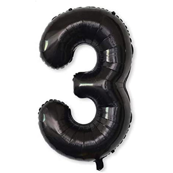 40in Black Foil Number Balloon - Perfect for Celebrations
