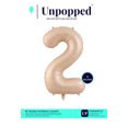 thumbnail image 1 of 40in Caramel Number Balloon #2 | Unpopped, 1 of 2