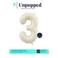thumbnail image 1 of 40in Cream Number Balloon #3 | Unpopped, 1 of 2