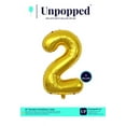 thumbnail image 1 of 40in Gold Number Balloon #2 | Unpopped, 1 of 2