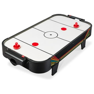 40in Portable Air Hockey Arcade Table for Game Room w/ 100V Motor, Electric Fan, 2 Strikers, 2 Pucks
