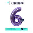 thumbnail image 1 of 40in Purple Number Balloon #6 | Unpopped, 1 of 2