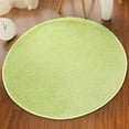 thumbnail image 1 of 40in Round Short Hair Rug, ZzCityTK Non-Shedding Easy Care Low Pile Rug, Washable Indoor Carpet for Living Room Bedroom with Non-Slip Backing, Green, 1 of 7