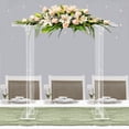 thumbnail image 1 of 40inch Tall Acrylic Flower Racks Clear Rectangular Wedding Long Floral Stand, 1 of 11
