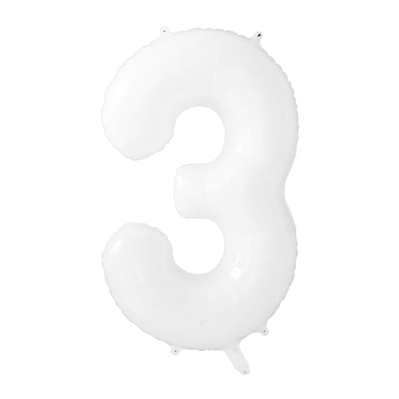 40in White Foil Number Balloon - Perfect for Celebrations