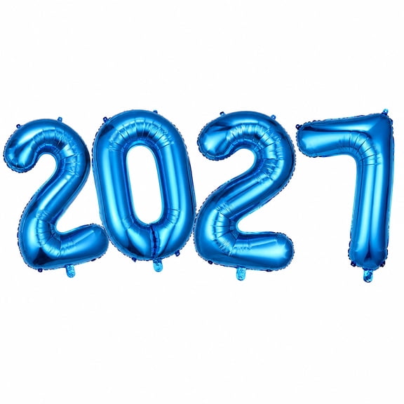 40inch 2027 Balloons, Foil Numbers Balloons, 2027 Happy New Years Eve Party Supplies, New Year Graduation Balloons Decorations Birthday Anniversary Wedding Festival Ornament Decor(Blue)