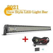 40inch LED Work Light Bar Quad Tri Row Spot Flood Combo Driving Off Road+Wire US