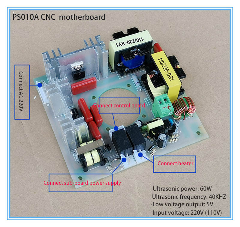 40khz Digital Ultrasonic Cleaner Motherboard Ultrasonic Cleaning