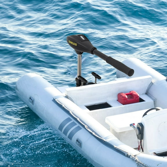 40lb Thrust Electric Trolling Motor 12V 408W Adjustable Shaft 5 Forward 3 Reverse Speeds Telescopic Handle Outboard Engine for Inflatable Boat Fishing Small Pontoon Canoe Kayak