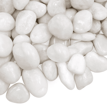 38LBS Large White River Rocks 2-3 Inch - Natural Polished Pebbles for Landscaping, Garden Decor, Aquariums, Decorative Stones for Pathways, Planters