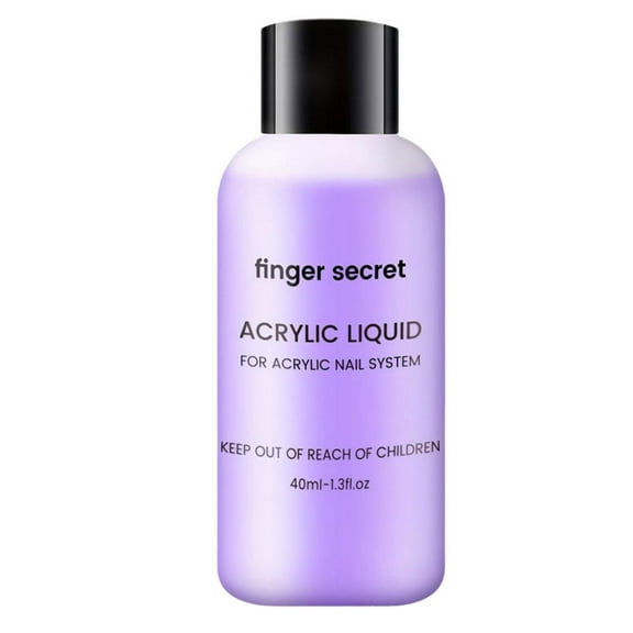 40ml Purple Acrylic Nail Art Set with Quick Dry Water Cleaning Liquid for DIY Manicure and Nail Extensions