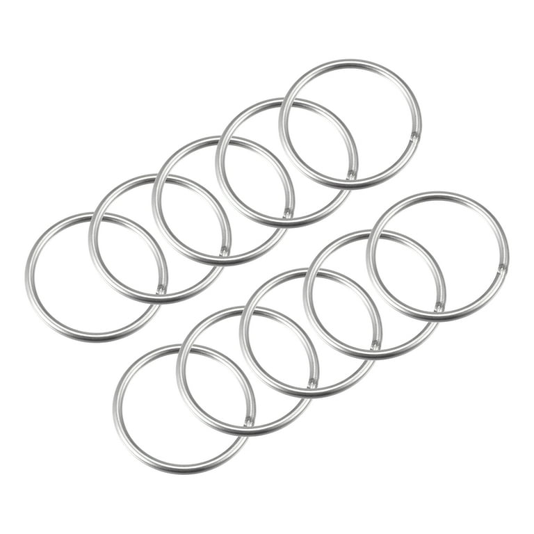 34mm Metal O Rings, 4 Pack 304 Stainless Steel Round Rings for