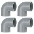 thumbnail image 1 of 40mm 90 Degree Elbow, 4Pcs Pipe Fittings Connectors, Grey, 1 of 7