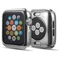 thumbnail image 1 of 40mm Case, Silver Flexible TPU Form-Fit Cover [with Metallic Electroplated Finish] for iWatch 4 (40mm), 1 of 7