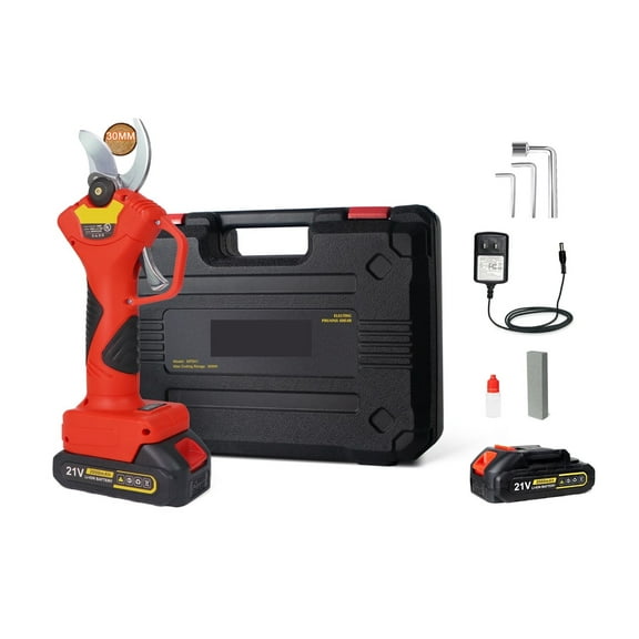 40mm Cordless Pruner Shear Efficient Fruit Tree Bonsai Pruning Electric Tree Branches Cutter 21V Battery