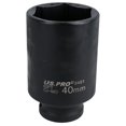 thumbnail image 1 of 40mm Metric 1/2” Drive Deep Rear Hub Axle Nut Socket 6 Sided Single-Hex, 1 of 4