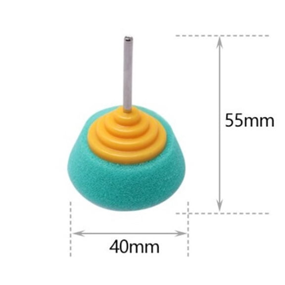 40mm Mini Polishing Sponge Buffing Wheel Car Hub Steel Rim Burnishing 3mm Shank
