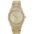 thumbnail image 1 of 40mm Montres Carlo Modern Full Stones Fashion Women Dress Bracelet Watch Luxury (Gold), 1 of 4