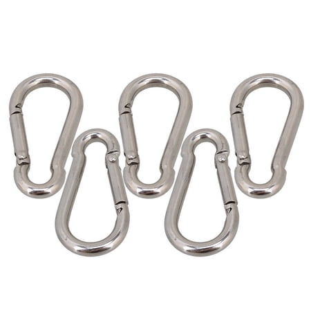 40mm Multifunctional 304 Stainless Steel Spring Loaded Gate Snap Carabiner Quick Link Lock Ring Hook