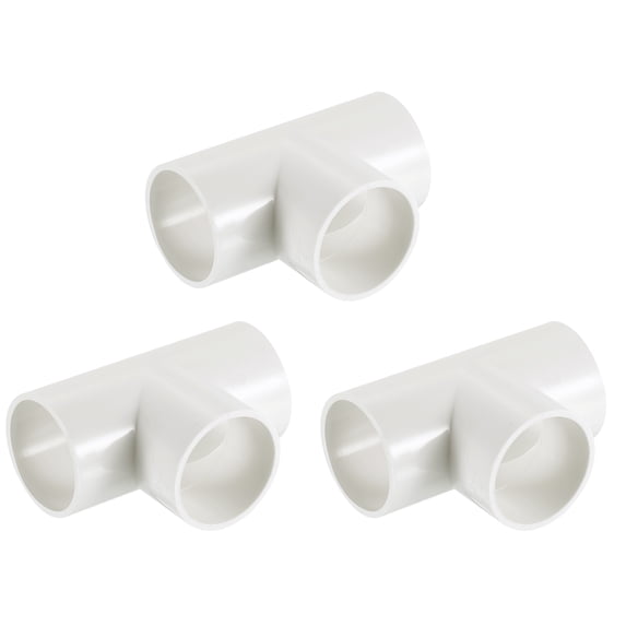 40mm Tee, 3Pcs 3 Way Elbow Connector Furniture Grade Tee Elbow, White
