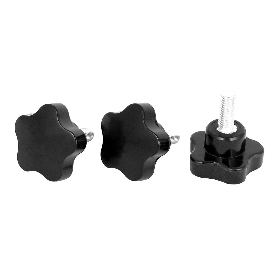 Uxcell M6x15mm Star Head Clamping Knob - Black Plastic Grip Knob With Male Thread, 5 Pack - View #4