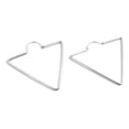 thumbnail image 1 of 40mm Triangular Hoops - Sterling Silver Endless Hoop Earrings, 1 of 1