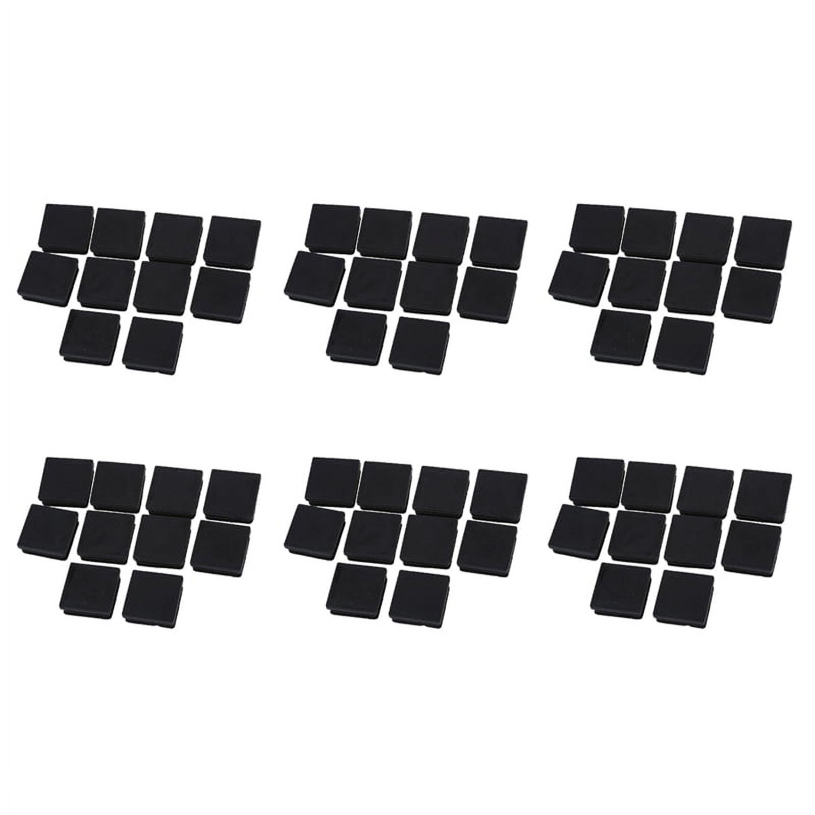 40mm x 40mm Plastic Tube Inserts End Blanking Caps Black 60 Pcs ...