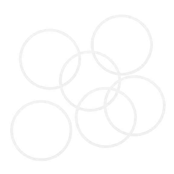 40mm x 45mm x 2mm Oil Gas Seal Tap Washer Gasket Sealing Rings Clear White 6 Pcs