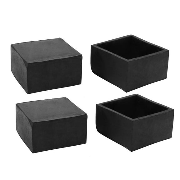 Uxcell 40mmx40mm Square Chair Leg Floor Protectors Table Feet Tips Covers Caps 4pcs