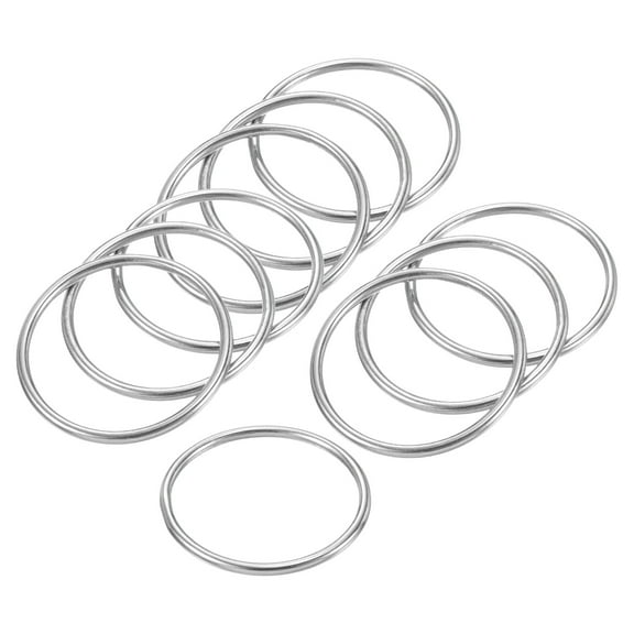 40mmx46mm Dia 304 Stainless Steel O Ring Seamless Welded O-Ring for DIY 10 Pack